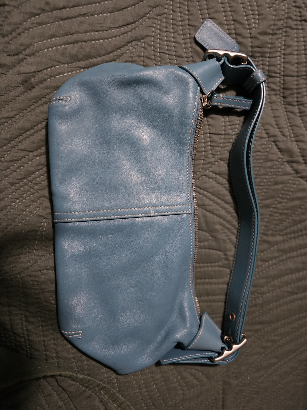 Coach Teal Leather Hobo Shoulder Bag